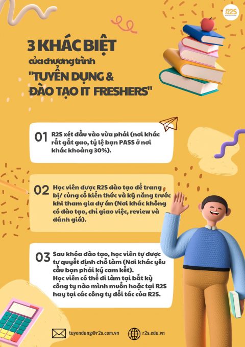 dao tao it freshers, su khac biet chi co tai r2s