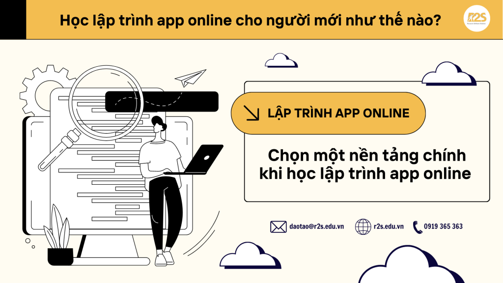 Chọn một nền tảng chính khi học lập trình app online