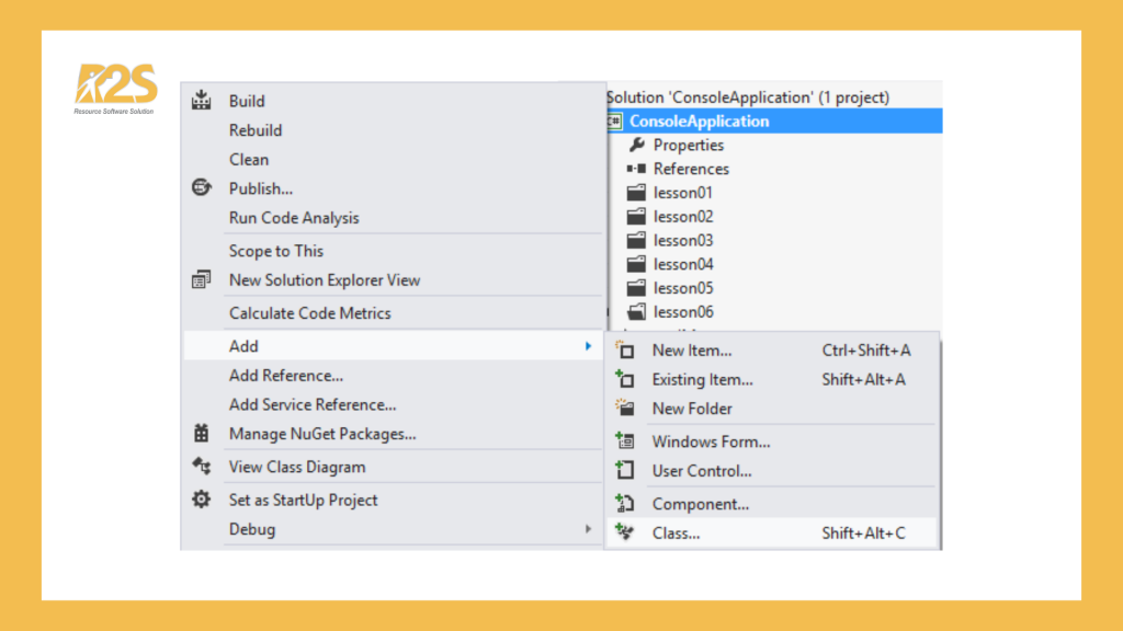 Hướng dẫn tạo interface trong Visual Studio