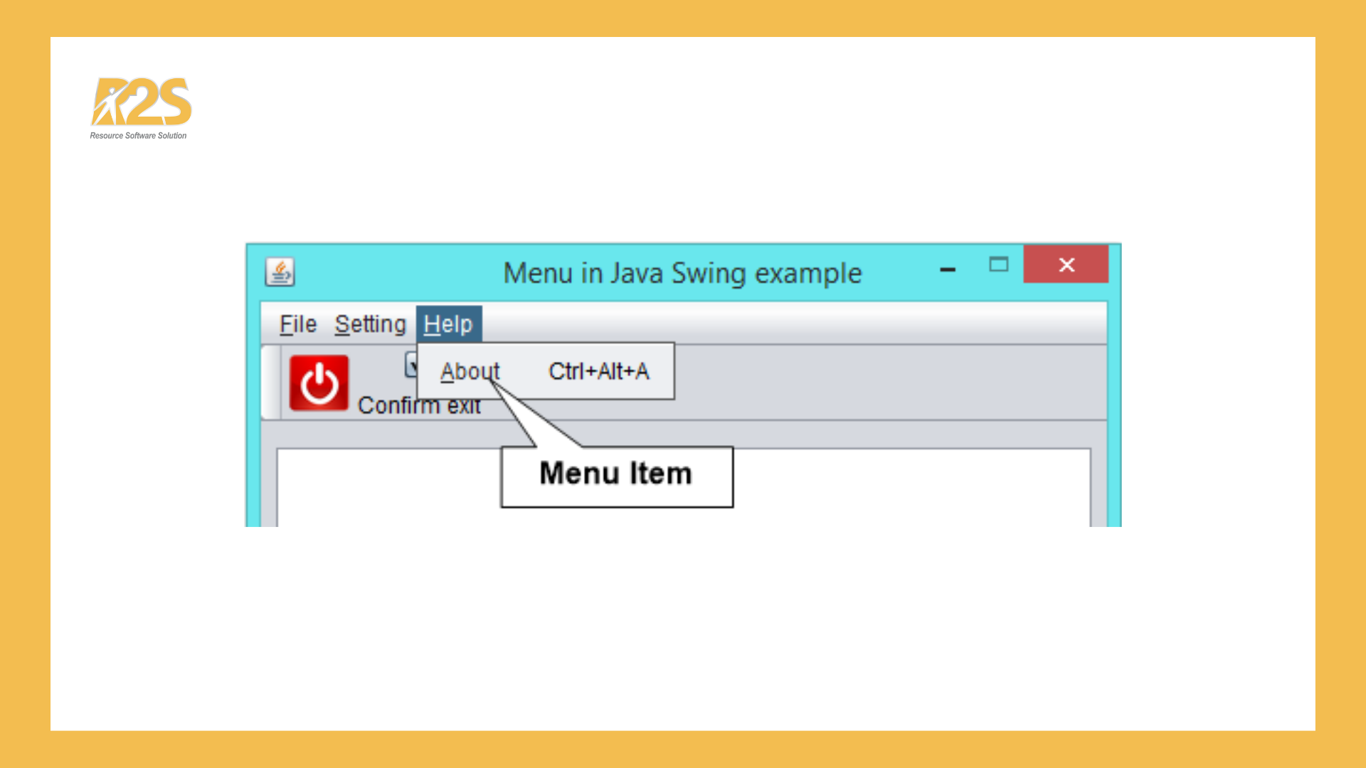 Menu trong Java Swing - R2S Academy