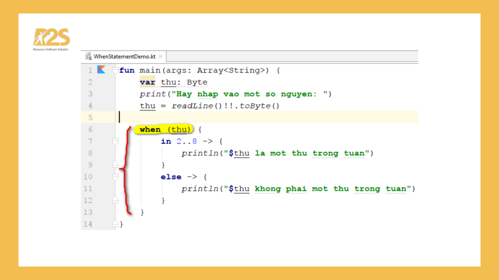 Câu lệnh điều kiện trong kotlin