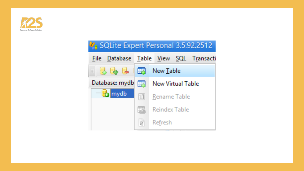 Cài đặt cơ sở dữ liệu với sqlite – Tạo bảng (Create Table)