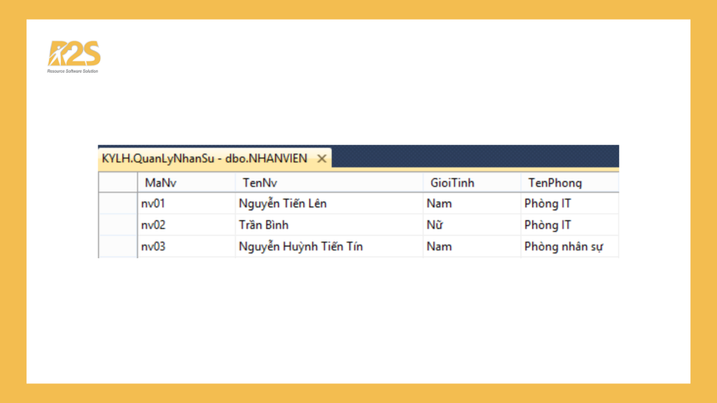 Ví dụ tạo view trong sql server