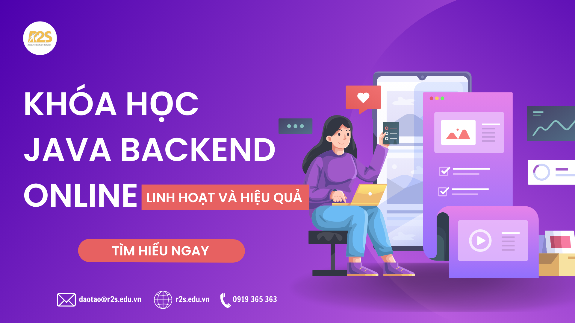 Khóa học Java Backend online - Linh hoạt và hiệu quả - R2S Academy